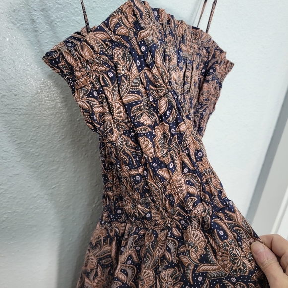 Madewell Smocked Bubble-Hem Midi Dress in Paisley NV466 - Picture 8 of 12